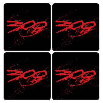 Οι 300 της Σπάρτης, ΣΕΤ 4 Σουβέρ ξύλινα τετράγωνα (9cm)