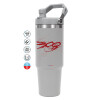 GREY color, 890ml (30oz) stainless Steel Tumbler with Handle