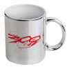 Mug ceramic, silver mirror, 330ml