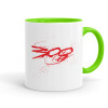 Mug colored light green, ceramic, 330ml