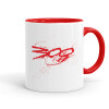 Mug colored red, ceramic, 330ml