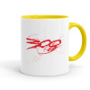 Mug colored yellow, ceramic, 330ml