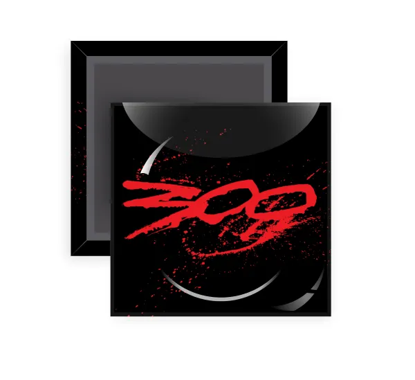 Οι 300 της Σπάρτης — Square fridge magnet, 5x5cm
