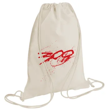 Οι 300 της Σπάρτης, Τσάντα πλάτης πουγκί GYMBAG natural (28x40cm)