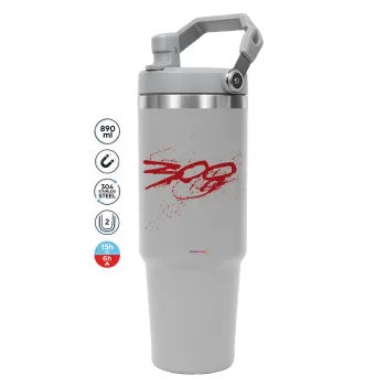 Οι 300 της Σπάρτης, GREY color, 890ml (30oz) stainless Steel Tumbler with Handle
