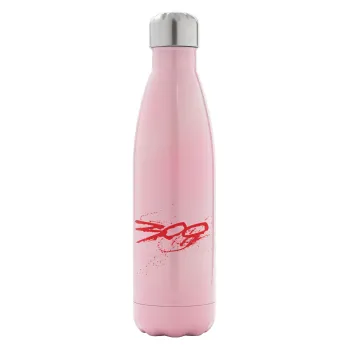Οι 300 της Σπάρτης, Metal mug thermos Pink Iridiscent (Stainless steel), double wall, 500ml