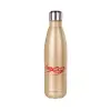 Glitter gold stainless steel thermos bottle, double-walled, 500ml