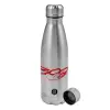 Metallic water bottle, stainless steel, 750ml