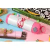 Easter candle, Childrens hot water bottle, stainless steel, with safety straw, PINK (500ml)