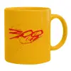 Ceramic coffee mug yellow, 330ml
