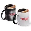 Color changing magic Mug, ceramic, 330ml when adding hot liquid inside, the black colour desappears (1 pcs)
