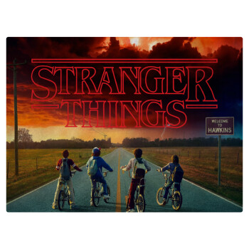Stranger Things Logo, Επιφάνεια κοπής γυάλινη (38x28cm)