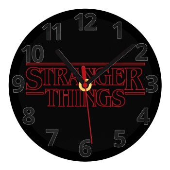 Stranger Things Logo, Ρολόι τοίχου γυάλινο (20cm)