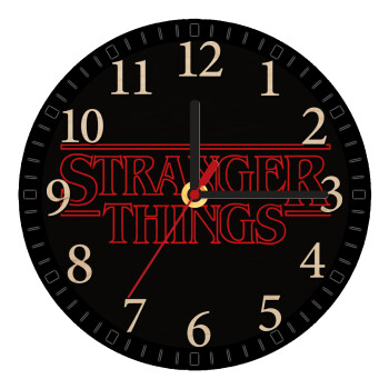 Stranger Things Logo, Ρολόι τοίχου ξύλινο plywood (20cm)