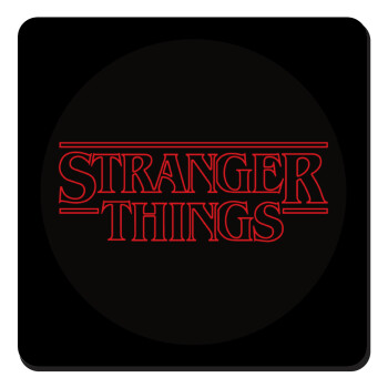 Stranger Things Logo, Τετράγωνο μαγνητάκι ξύλινο 9x9cm