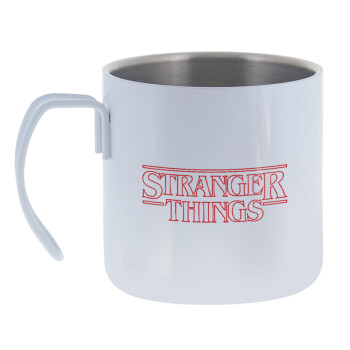 Stranger Things Logo, Mug Stainless steel double wall 400ml