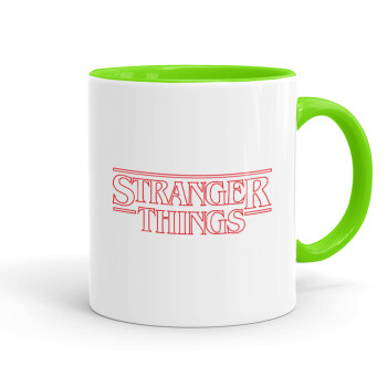 Stranger Things Logo, Κούπα χρωματιστή βεραμάν, κεραμική, 330ml
