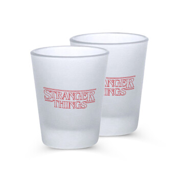 Stranger Things Logo, Σφηνοπότηρα γυάλινα 45ml του πάγου (2 τεμάχια)