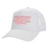 Structured Trucker Adult Hat, with Mesh, WHITE (100% COTTON, ADULT, UNISEX, ONE SIZE)