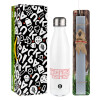 Easter candle, metallic white thermos bottle (500ml) & aromatic flat candle (30cm) (GRAY)