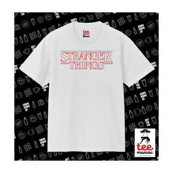 Stranger Things Logo, Κλασικό T-Shirt, διπλής ραφής, χωρίς πλευρικές ραφές ΛΕΥΚΟ από 100% βαμβάκι. Vegan & OEKO-TEX πιστοποιημένο.