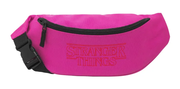Stranger Things Logo — Unisex waist bag (banana) in PINK color with 2 pockets