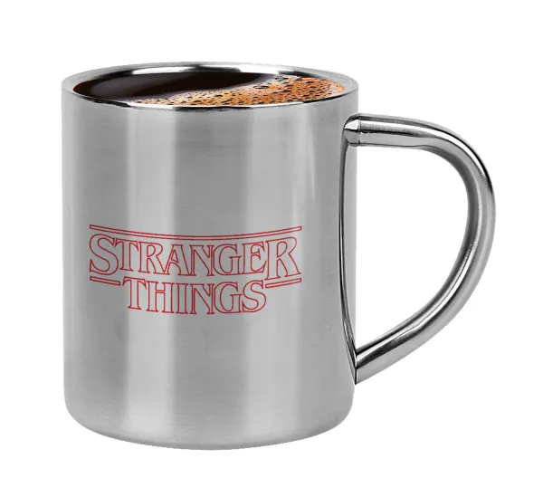 Stranger Things Logo — Double-wall metal cup for espresso (220ml)