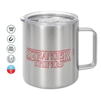 Stranger Things Logo, Mug Stainless steel double wall 300ml