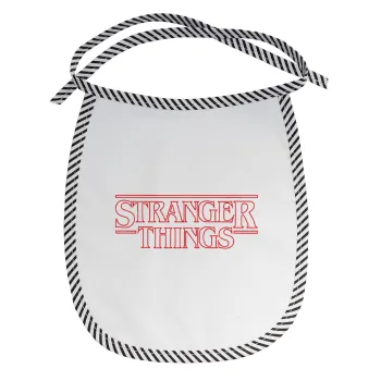 Stranger Things Logo, Σαλιάρα μωρού αλέκιαστη με κορδόνι Μαύρη