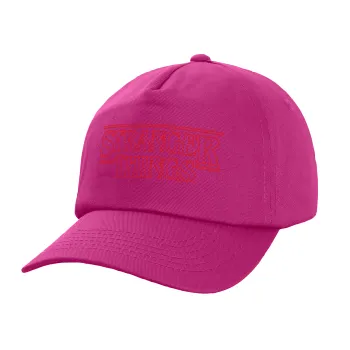 Stranger Things Logo, Adult Baseball Cap, 100% Cotton, Purple (COTTON, ADULT, UNISEX, ONE SIZE)