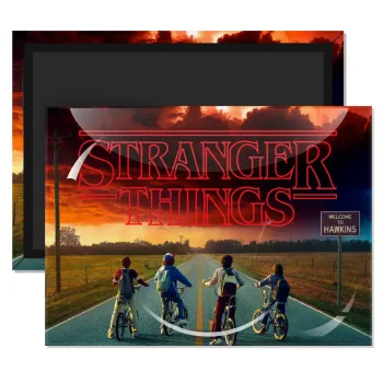 Stranger Things Logo, Ορθογώνιο μαγνητάκι ψυγείου διάστασης 9x6cm