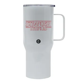 Stranger Things Logo, Tumbler με καπάκι, διπλού τοιχώματος (θερμό) 750L