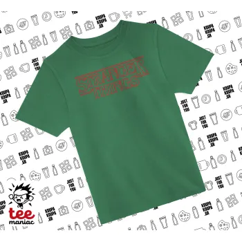 Stranger Things Logo, Άνετο παιδικό T-Shirt ΠΡΑΣΙΝΟ από 100% βαμβάκι, για κάθε μέρα. Vegan & OEKO-TEX πιστοποιημένο.