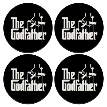 The Godfather, ΣΕΤ 4 Σουβέρ ξύλινα στρογγυλά (9cm)