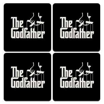 The Godfather, ΣΕΤ 4 Σουβέρ ξύλινα τετράγωνα (9cm)