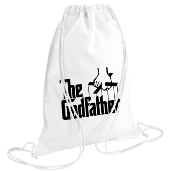 The Godfather, Τσάντα πλάτης πουγκί GYMBAG λευκή (28x40cm)