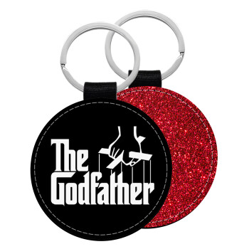 The Godfather, Μπρελόκ Δερματίνη, στρογγυλό ΚΟΚΚΙΝΟ (5cm)