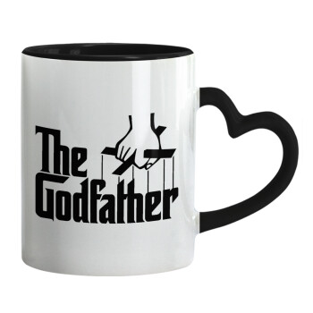The Godfather, Mug heart black handle, ceramic, 330ml