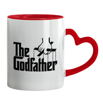 The Godfather, Mug heart red handle, ceramic, 330ml