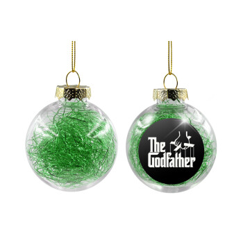 The Godfather, Χριστουγεννιάτικη μπάλα δένδρου διάφανη με πράσινο γέμισμα 8cm
