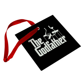 The Godfather, Χριστουγεννιάτικο στολίδι γυάλινο τετράγωνο 9x9cm