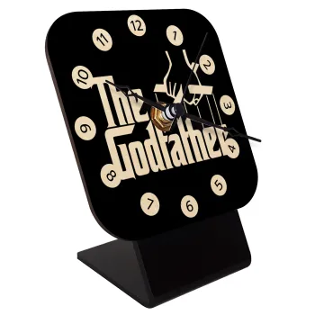The Godfather, Quartz Table clock in natural wood (10cm)