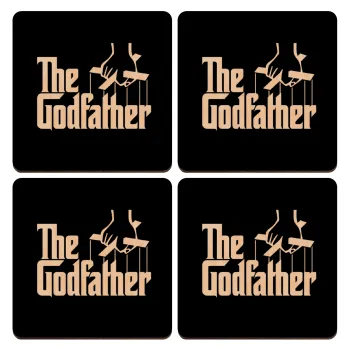 The Godfather, ΣΕΤ x4 Σουβέρ ξύλινα τετράγωνα plywood (9cm)