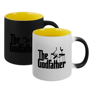 The Godfather, Κούπα Μαγική εσωτερικό κίτρινη, κεραμική 330ml που αλλάζει χρώμα με το ζεστό ρόφημα