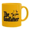 Ceramic coffee mug yellow, 330ml