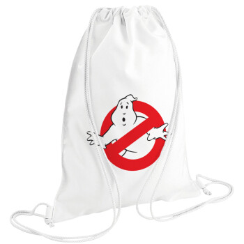 The Ghostbusters, Τσάντα πλάτης πουγκί GYMBAG λευκή (28x40cm)