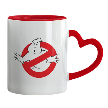The Ghostbusters, Κούπα καρδιά χερούλι κόκκινη, κεραμική, 330ml