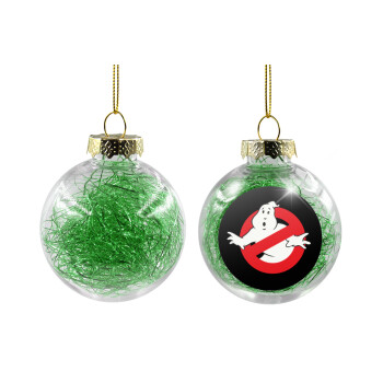 The Ghostbusters, Χριστουγεννιάτικη μπάλα δένδρου διάφανη με πράσινο γέμισμα 8cm