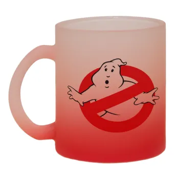 The Ghostbusters, Κούπα γυάλινη δίχρωμη με βάση το κόκκινο ματ, 330ml