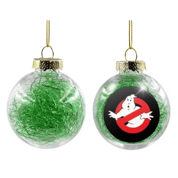 The Ghostbusters, Transparent Christmas tree ball ornament with green filling 8cm